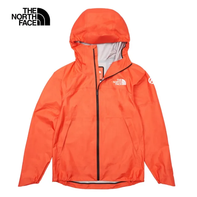 【The North Face】北面女款橘色防水透氣連帽衝鋒衣｜84PSCA1