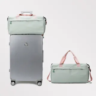【OYMH 歐妍美家】韓系春夏大容量旅行袋(防潑水 旅行包 行李袋 登機包 行李箱拉桿包)