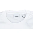 【BURBERRY 巴寶莉】BURBERRY毛巾布圓標LOGO純棉寬鬆圓領短袖T恤(男款/白)