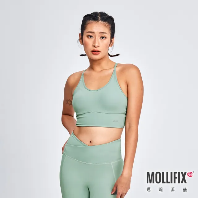 【Mollifix 瑪莉菲絲】零感智塑/3D防震/漸層美背/小高領/運動內衣、瑜珈服、無鋼圈(多款任選)