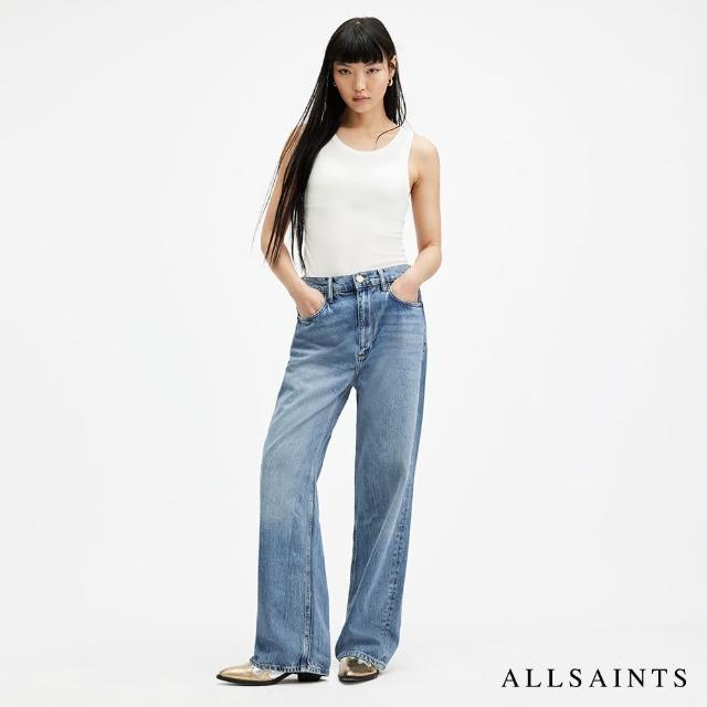 【ALLSAINTS】BLAKE 高腰不收邊牛仔寬褲 WE778Z(寬褲管版型)