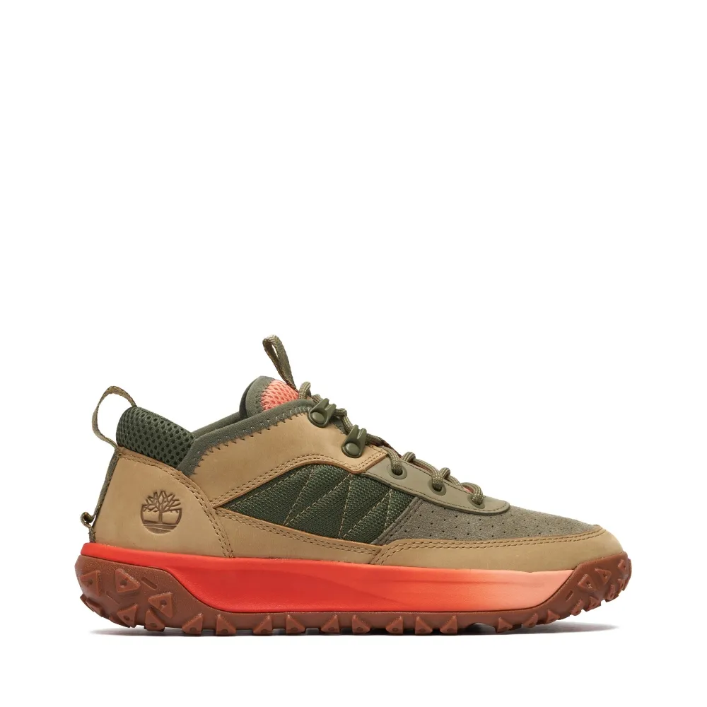 【Timberland】女款淺米色 Greenstride™ Motion 6 低筒健行鞋(A2AVJEN7)