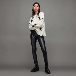 【ALLSAINTS】CORA 高腰純羊皮緊身皮褲-黑 WL185Z(緊身版型)