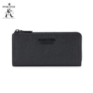 【PORTER INTERNATIONAL】堅毅自信AVENUE真皮拉鍊長夾(黑)