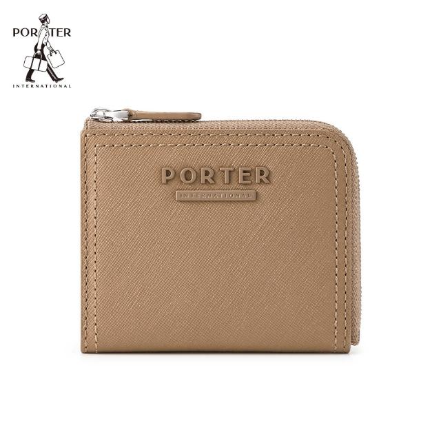 【PORTER INTERNATIONAL】堅毅自信AVENUE真皮L型短夾(棕褐)