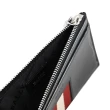 【BALLY】經典紅白紅條紋小牛皮6卡信用卡名片夾零錢包(黑)