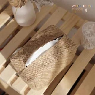 【Warm House Decor 暖和家居】質感大號衛生紙套(編織衛生紙盒 衛生紙收納盒 紙巾收納盒 面紙盒)