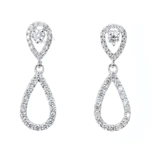 【DOLLY】0.70克拉 F/VS2 天然鑽石14K金耳環(母親節 情人節 交換禮物首選)