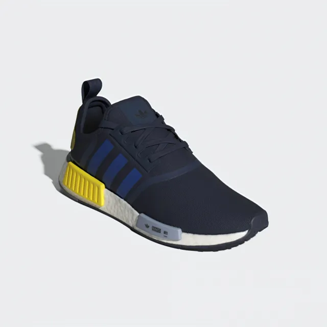 【adidas 愛迪達】慢跑鞋 男鞋 運動鞋 緩震 三葉草 NMD_R1 OR 黑藍 IF3509