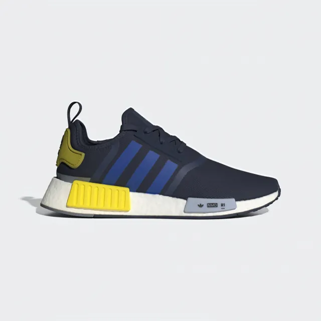 【adidas 愛迪達】慢跑鞋 男鞋 運動鞋 緩震 三葉草 NMD_R1 OR 黑藍 IF3509