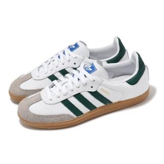 【adidas 愛迪達】休閒鞋 Samba OG 男鞋 女鞋 白 綠 麂皮 皮革 德訓鞋 復古 情侶鞋 愛迪達(IE3437)