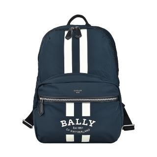 【BALLY】BALLY FIXIE.STL 字母LOGO再生尼龍拉鍊兩用包(深藍)