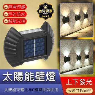 【威富登】太陽能貝殼燈 庭院燈 花園燈 小夜燈 景觀燈 臺階燈 太陽能壁燈 太陽能戶外燈(太陽能壁燈)