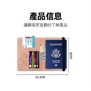 【ROYAL LIFE 皇室生活】防盜刷皮革旅行證件護照夾(護照包/防盜刷/護照套/機票夾/證件收納