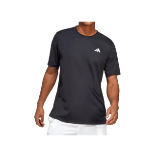 【adidas 愛迪達】Club Tee 男款 黑色 運動 網球 休閒 吸濕 排汗 舒適 亞洲版 上衣 T恤 短袖 HS3275