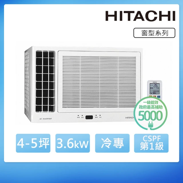 HITACHI 日立 4-5坪一級變頻左吹窗型冷氣(RA-36QR)