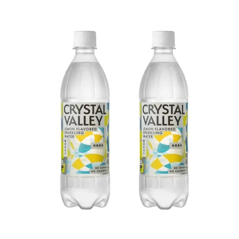 【金車】CrystalValley礦沛氣泡水-檸檬風味585mlx2箱(共48入)