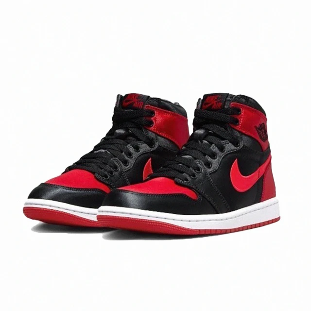 NIKE 耐吉NIKE 耐吉 Air Jordan 1 Retro High OG 黑紅絲綢 緞面 男鞋 休閒鞋 高筒 FD4810-061