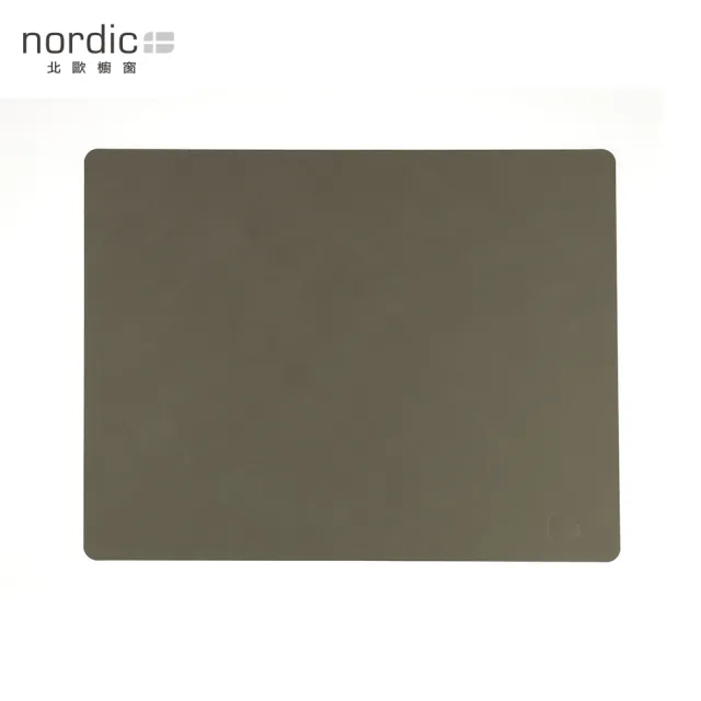 【北歐櫥窗】LIND DNA NUPO 皮革餐墊(方形、軍綠)