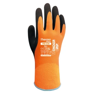 【WonderGrip 多給力】3雙組 WG-338 THERMO PLUS 乳膠防寒防水防滑工作手套(帶來雙層防寒效果)