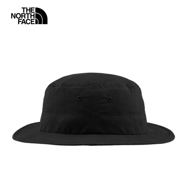 【The North Face 官方旗艦】北面兒童黑色防曬透氣休閒漁夫帽｜7WHMSIY