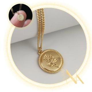 【NANA】娜娜 法式玫瑰花小金幣項鍊 NA091904(項鍊)