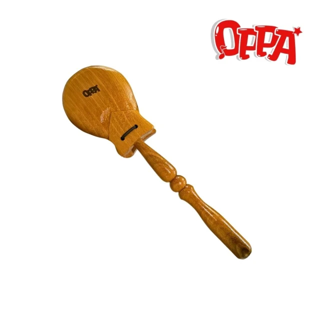 【OPPA】手持木質響板／長握柄 全木頭製／兒童樂器 幼兒律動／奧福樂器(美國CPC、台灣SGS檢驗認證)