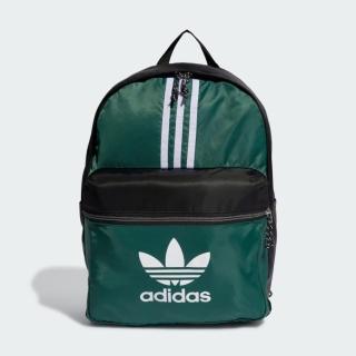 【adidas 愛迪達】後背包 運動包 書包 旅行包 登山包 三葉草 AC ARCHIVE BP 黑綠 IS4560