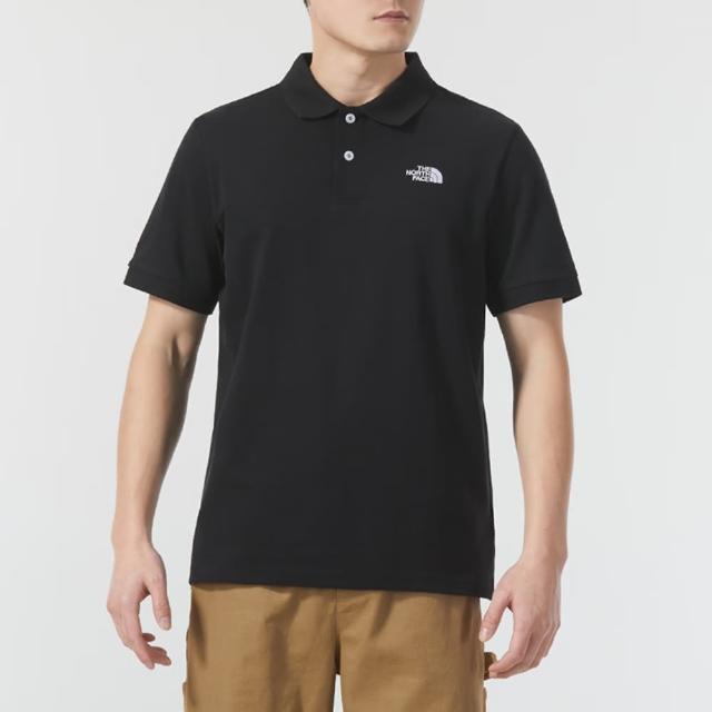 【The North Face】北臉 上衣 男款 短袖上衣 運動 POLO衫 M SS LOGO POLO 黑 NF0A87UXJK3