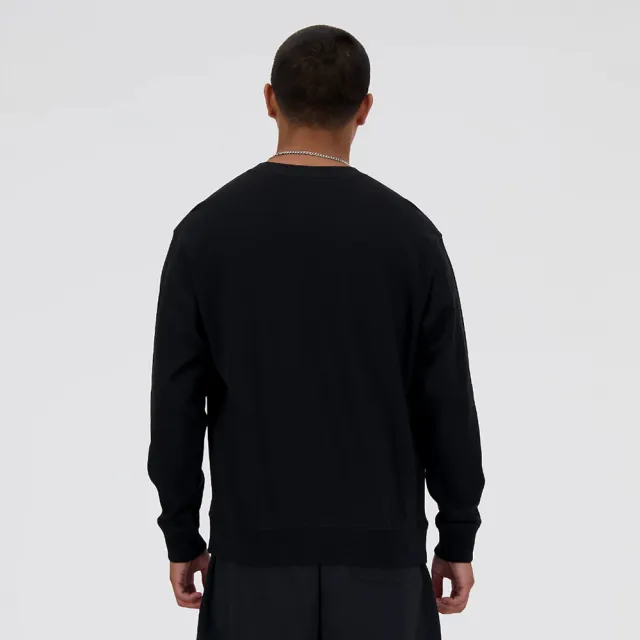 【NEW BALANCE】NB 上衣 男款 長袖上衣 運動 美規 黑 MT41547BK