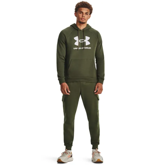 【UNDER ARMOUR】UA 男 Rival Fleece刷毛LOGO帽T(多款任選)