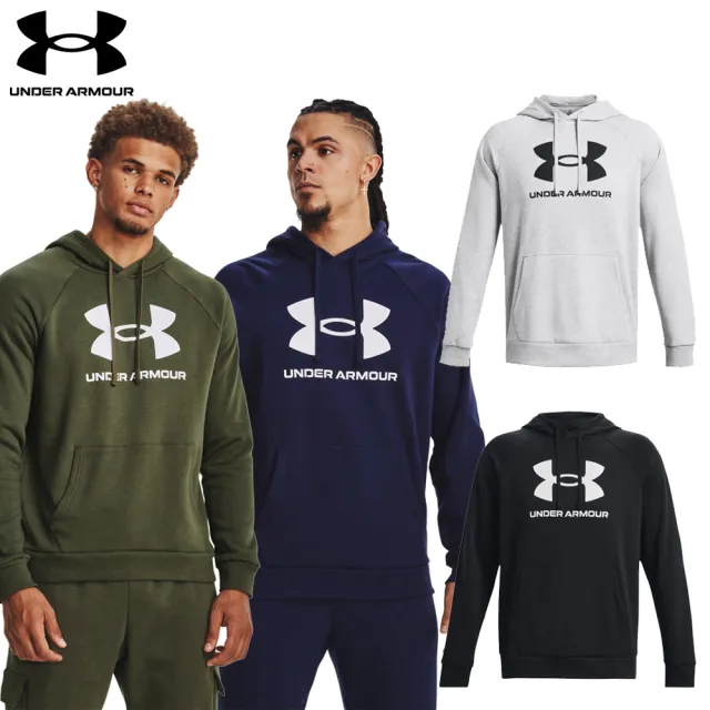 【UNDER ARMOUR】UA 男 Rival Fleece刷毛LOGO帽T(多款任選)