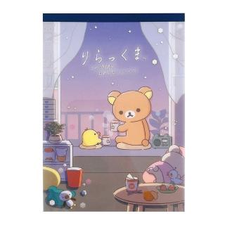 【San-X】拉拉熊 懶懶熊 打瞌睡系列 彩色便條本 深夜時光(Rilakkuma)