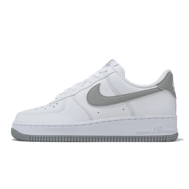 【NIKE 耐吉】休閒鞋 Air Force 1 07 男鞋 女鞋 白 灰 灰勾 百搭 小白鞋 AF1(FJ4146-100)