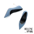 【HELENE_SPARK】極簡系縷丹寧美型尖頭高跟鞋(藍)