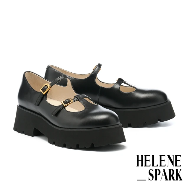 HELENE_SPARK 時髦品味珍珠鍊條全真皮美型高跟涼鞋
