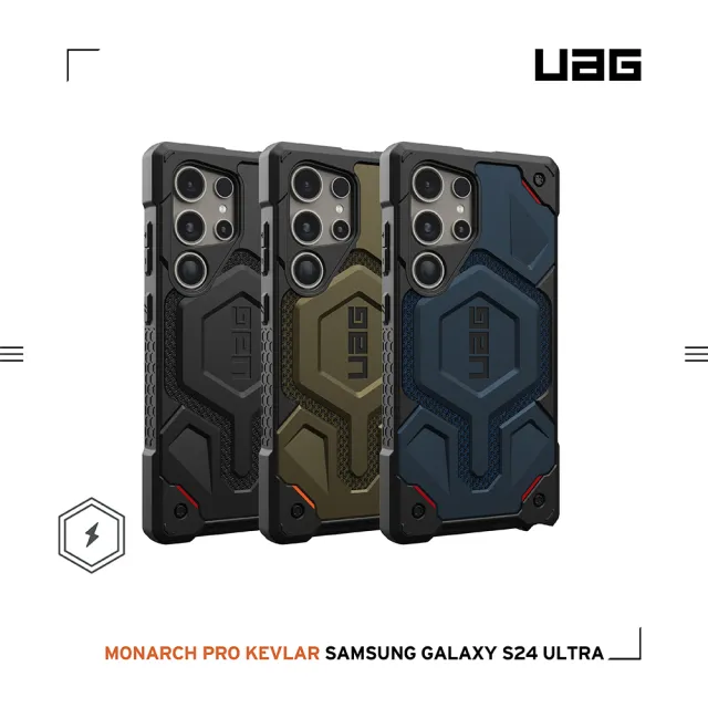 【UAG】Galaxy S24 Ultra 磁吸式頂級特仕版耐衝擊保護殼-軍用藍(支援MagSafe功能 10年保固)