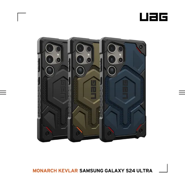 【UAG】Galaxy S24 Ultra 頂級特仕版耐衝擊保護殼-軍用藍(支援無線充電 10年保固)