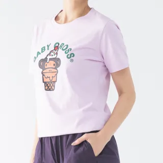 【YAKPAK】台灣製透氣Baby棉小猴子印花短袖T恤(中大尺碼)