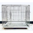 米可多寵物精品 台灣製 2尺白鐵狗籠 不銹鋼線條狗籠(折疊式 雙門 適合小型犬貓)
