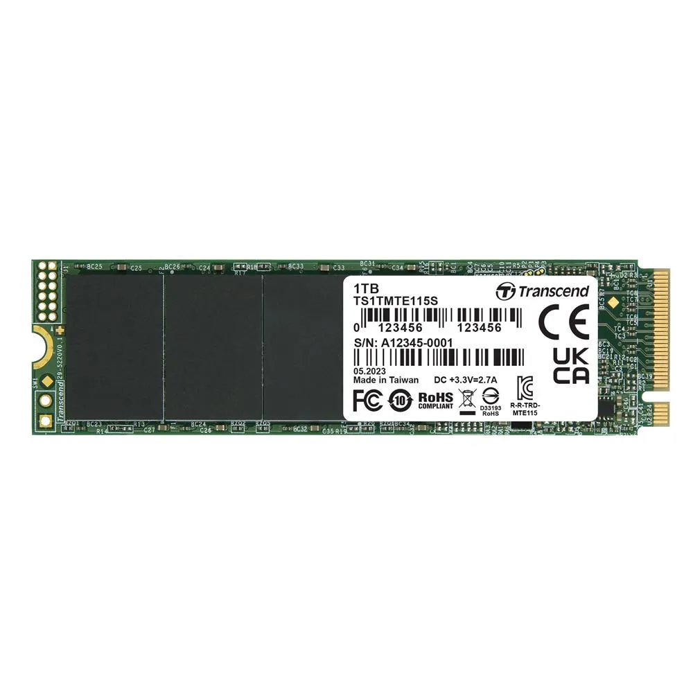 【Transcend 創見】MTE115S 1TB M.2 2280 PCIe Gen3x4 SSD固態硬碟(TS1TMTE115S 新舊包裝隨機出貨)