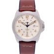 【FOSSIL】復古簡約荔枝紋路皮革材質錶帶手錶--香檳色面x咖啡色系/40mm(FS5919)