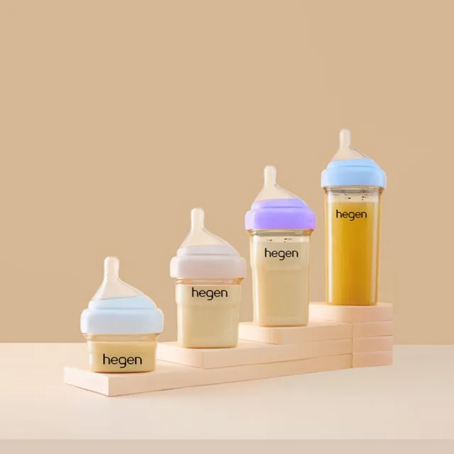 【hegen】金色奇蹟PPSU多功能方圓型寬口奶瓶 330ml 雙瓶組(母嬰用品 新生禮 月子中心 不含塑化劑)