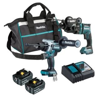 【MAKITA 牧田】DLX2448GX2 18V無刷雙機組DHP486+DHR182(DLX2448GX2)