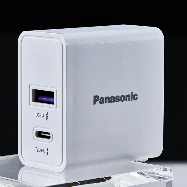 Panasonic 國際牌】30W USB-A+TYPE-C 雙孔電源供應器白(快充豆腐頭