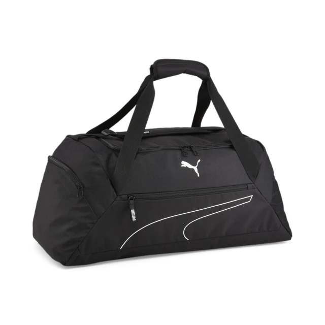 【PUMA】包包 健身包 手提包 肩背包 旅行袋 男 女 Fundamentals 中袋 運動 休閒 黑色(09033301)