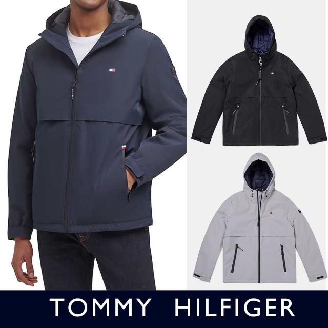 【Tommy Hilfiger】TOMMY 經典Logo連帽保暖衝鋒風衣外套-多色組合 上衣(平輸品/百搭必備)