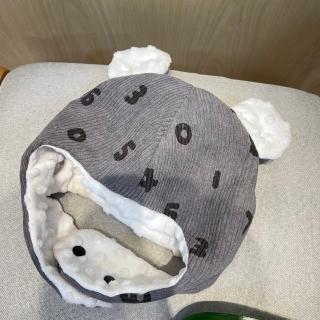 【Lianne baby】來數123 手工嬰幼兒保暖飛行帽(嬰兒帽 飛行帽 保暖帽 兒童帽 遮耳帽)