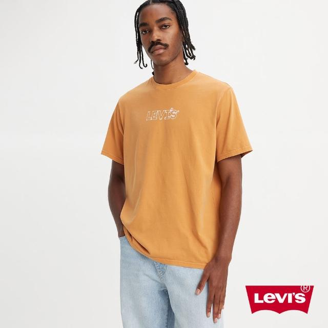 【LEVIS 官方旗艦】男款 寬鬆版短袖T恤 / 電子體Logo  熱賣單品 16143-1239