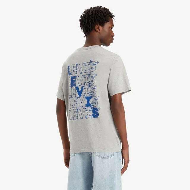 【LEVIS 官方旗艦】男款 寬鬆版短袖T恤 / 電子體Logo 人氣新品 16143-1307